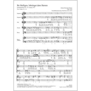 Ihr Heiligen, lobsinget dem Herren : aus: Israelsbrünnlein