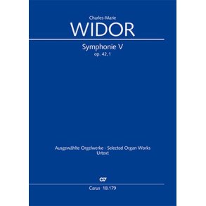 Symphonie No. V Pour Organ : Op. 42 No. 1