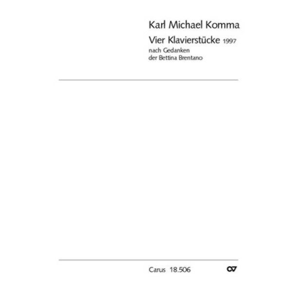 Vier Klavierst&uuml;cke : nach Gedanken der Bettina Brentano