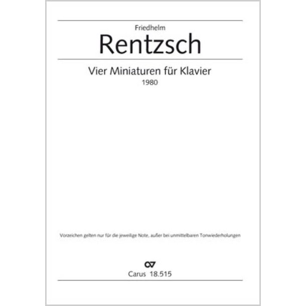 Vier Miniaturen f&uuml;r Klavier