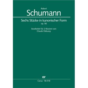 Sechs Stücke in kanonischer Form : bearbeitet für zwei Klaviere von Claude Debussy