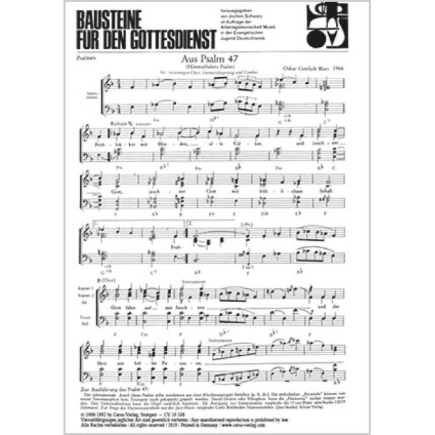 Frohlocket mit H&auml;nden, alle V&ouml;lker : Es soll nicht durch Heer oder Kraft