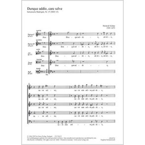 Dunque addio, care selve : Lebet wohl denn, geliebte Wälder