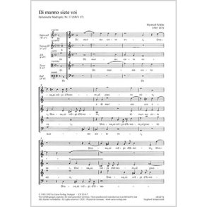 Di marmo siete voi [Aus Marmor seid ihr] : Somiglianza tra l'Amante e l'Amata. Aus: Italienische Madrigale