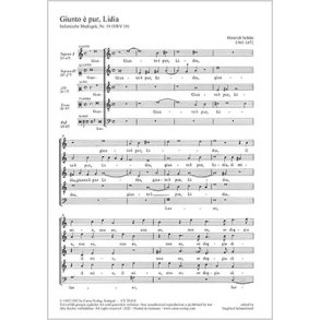 Giunto è pur, Lidia [Nah ist gekommen, Lydia] : Partita dell'amante. Aus: Italienische Madrigale