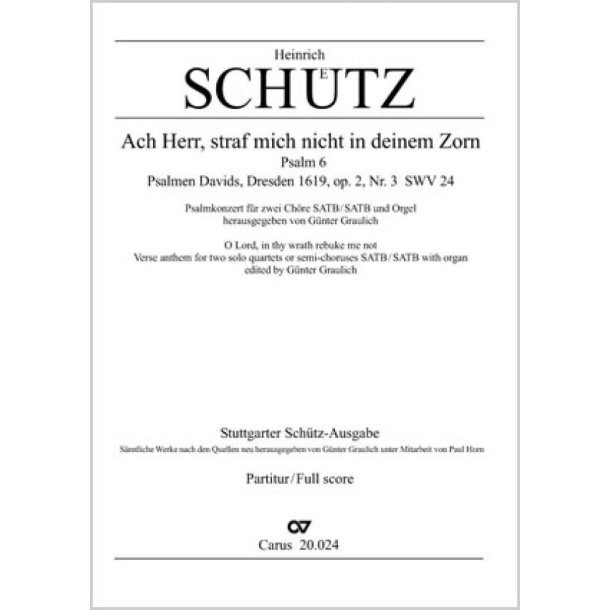 Ach Herr, straf mich nicht in deinem Zorn : aus: Psalmen Davids