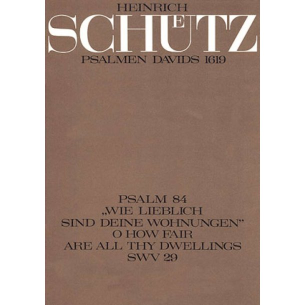 Wie lieblich sind deine Wohnungen : aus: Psalmen Davids