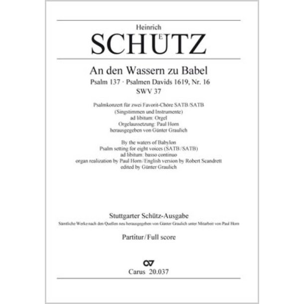 An den Wassern zu Babel sa&szlig;en wir : aus: Psalmen Davids