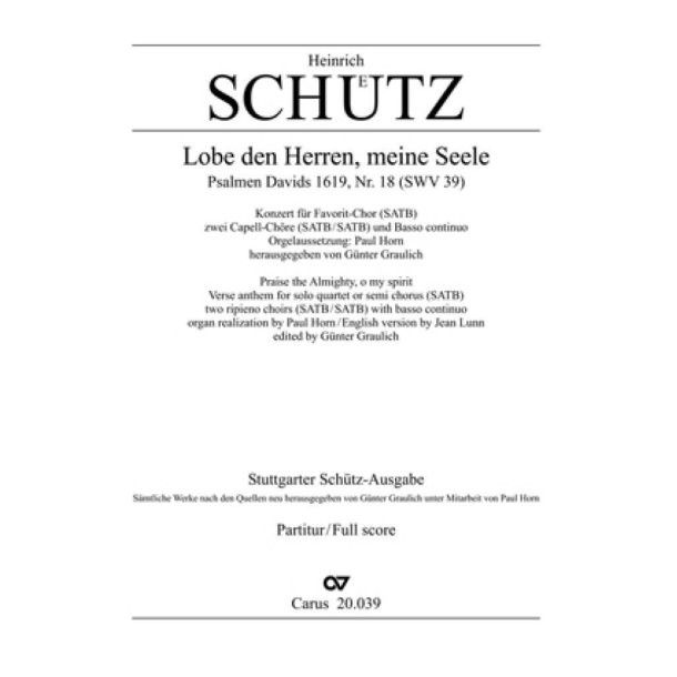 Lobe den Herren, meine Seele : aus: Psalmen Davids