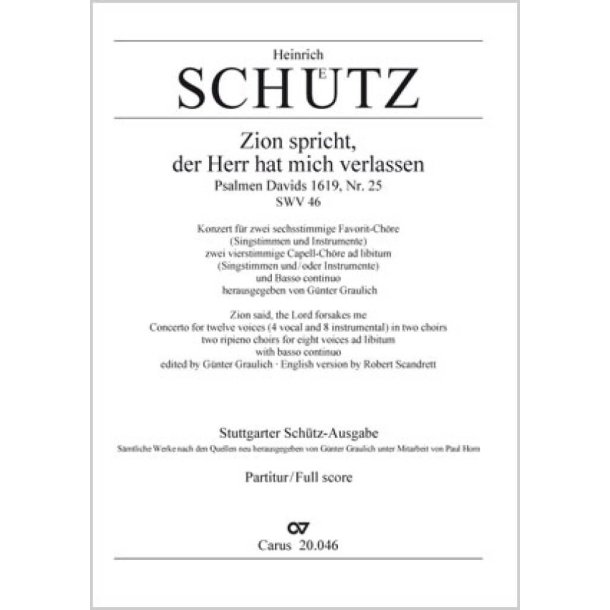 Zion spricht : aus: Psalmen Davids