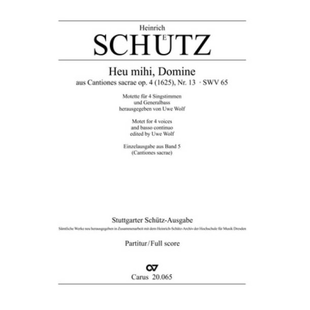 Heu mihi, Domine : aus: Cantiones sacrae