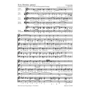 In te, Domine, speravi : aus: Cantiones sacrae