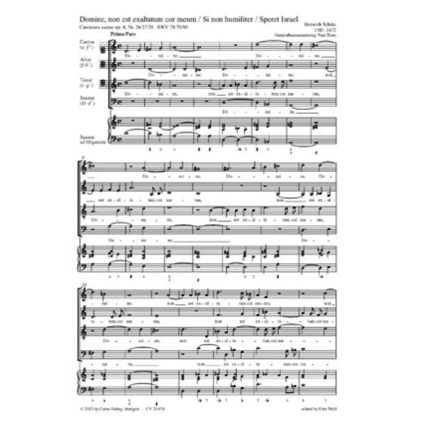 Domine, non est exaltatum cor meum : Si non humiliter sentiebam - Speret Israel in Domino