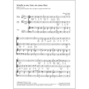 Schaffe in mir, Gott : aus: Kleine geistliche Konzerte I
