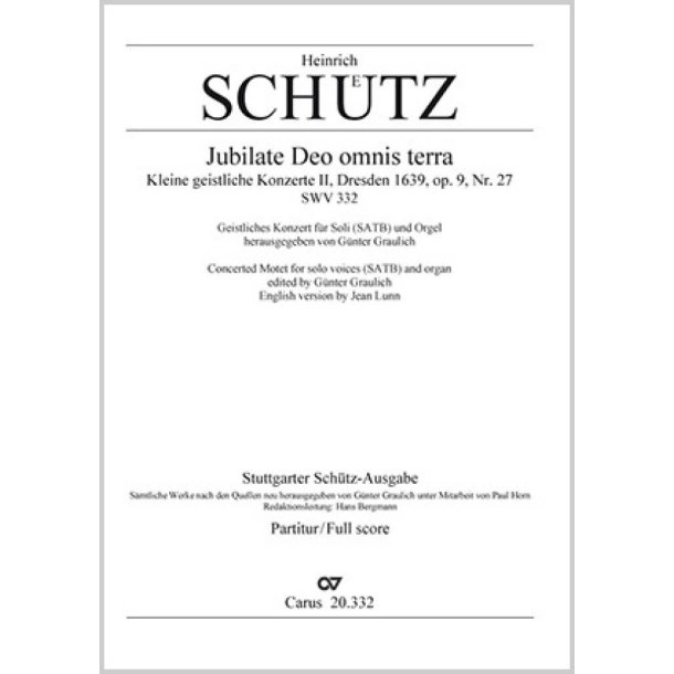 Jubilate Deo omnis terra : aus: Kleine geistliche Konzerte II