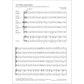 Ave Maria gratia plena : aus: Kleine geistliche Konzerte II - SWV 334