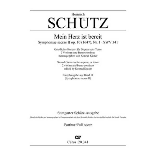 Mein Herz ist bereit : aus: Symphoniae sacrae II