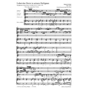 Lobet den Herrn in seinem Heiligtum : aus: Symphonia sacrae II