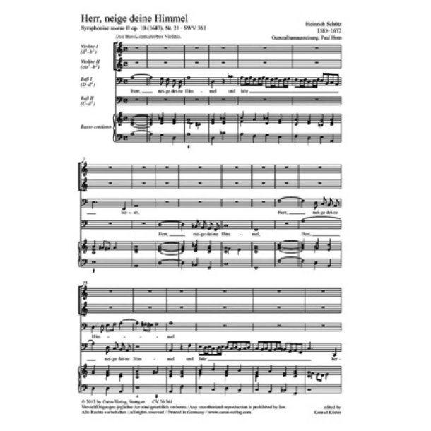 Herr, neige deine Himmel : aus: Symphoniae sacrae II