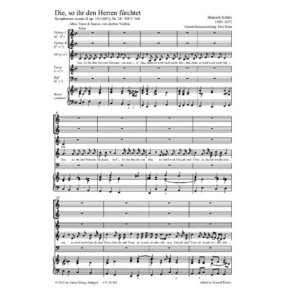 Die, so ihr den Herren fürchtet : aus: Symphoniae sacrae II