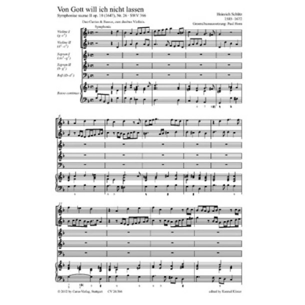 Von Gott will ich nicht lassen : aus: Symphoniae sacrae II