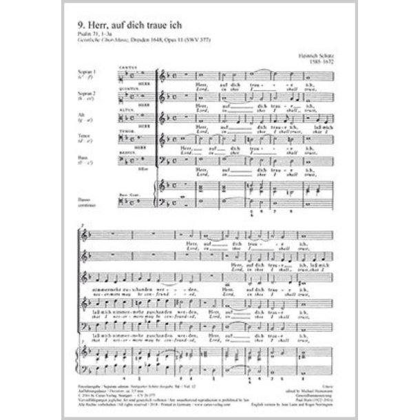 Herr, auf dich traue ich : aus: Geistliche Chormusik