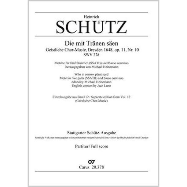 Die mit Tr&auml;nen s&auml;en : aus: Geistliche Chormusik