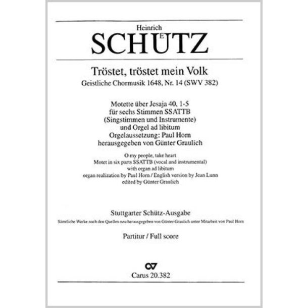 Tr&ouml;stet, tr&ouml;stet mein Volk : aus: Geistliche Chormusik