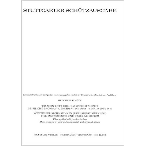 Was mein Gott will, das g'scheh : aus: Geistliche Chormusik