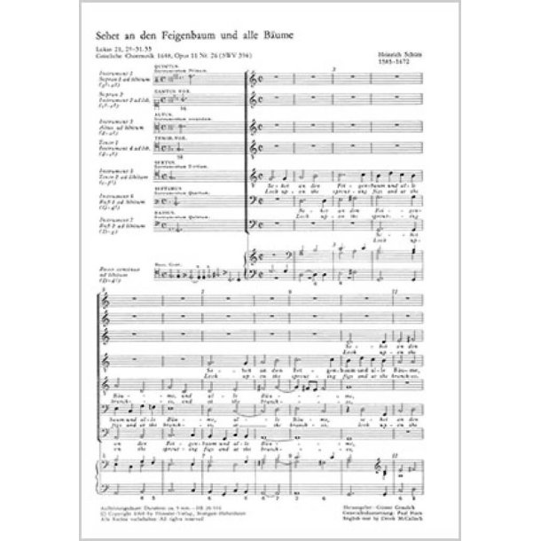 Sehet an den Feigenbaum : aus: Geistliche Chormusik