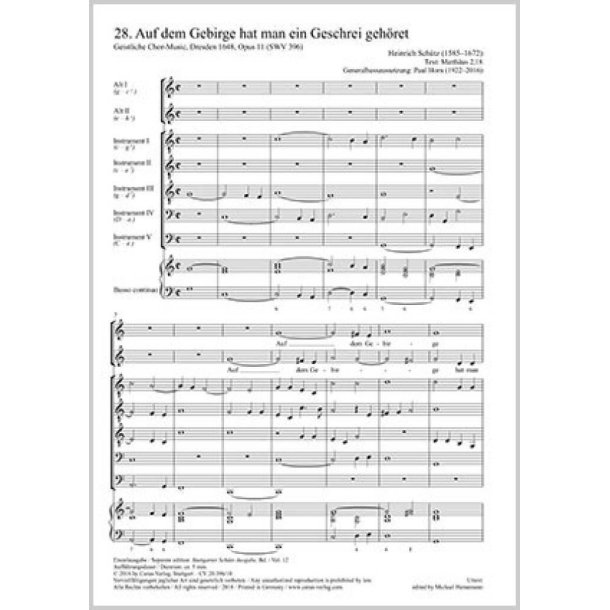 Auf Dem Gebirge : F Major - Swv 396