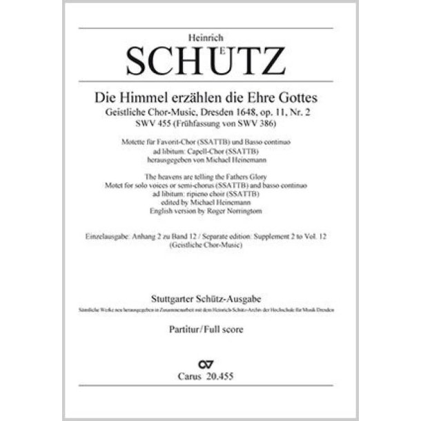 Die Himmel erz&auml;hlen die Ehre Gottes : dorisch