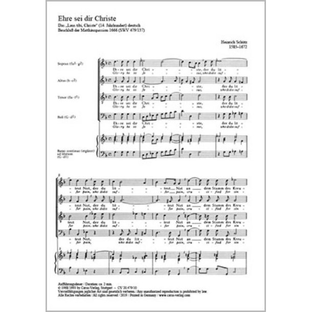 Ehre sei dir, Christe : aus: Matth&auml;uspassion