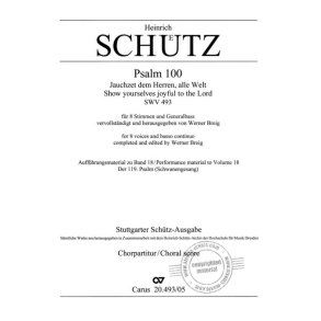 Psalm 100 : Jauchzet Dem Herren Alle Welt - SWV 493