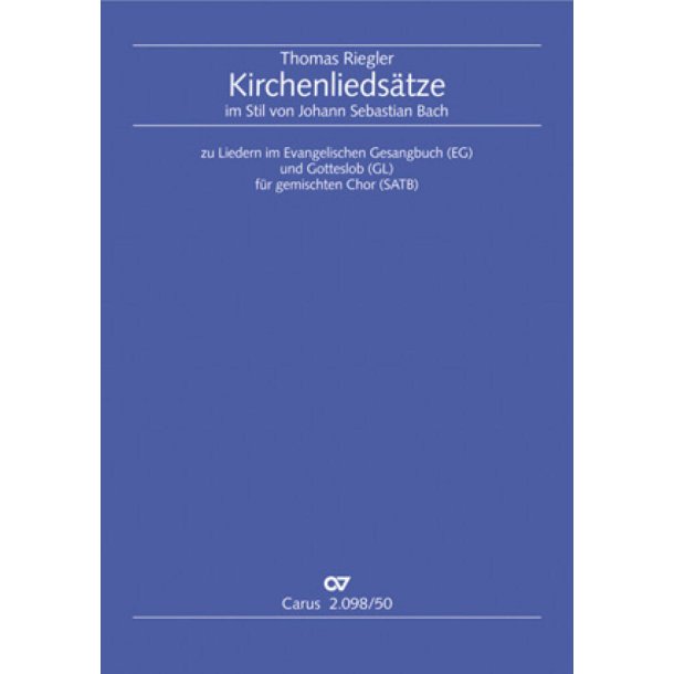 Kirchenlieds&auml;tze im Stil von Johann Sebastian Bach