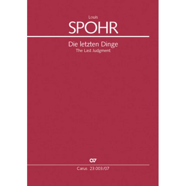 Die letzten Dinge : Oratorium