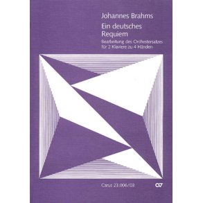 Ein deutsches Requiem : Bearbeitung für zwei Klaviere zu vier Händen Grüters