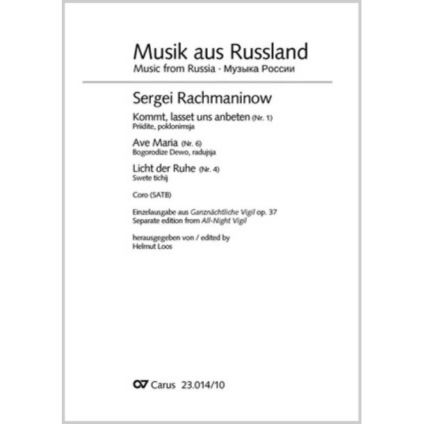 Rachmaninow: Ganzn&auml;chtliche Vigil, Nr. 1, 6 und 4