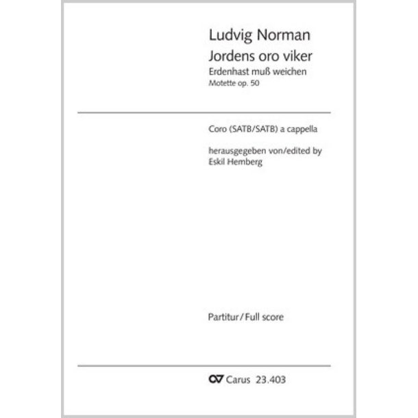 Jordens oro viker [Erdenhast muss weichen] : Es-Dur