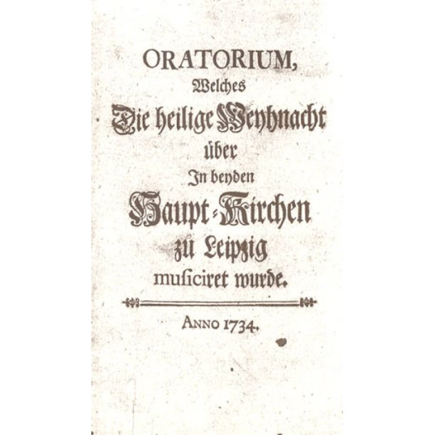 Weihnachtsoratorium : Texheft