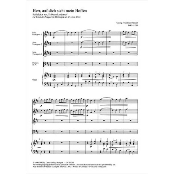 Herr, auf dich steht mein Hoffen : Schlusschor Dettinger Tedeum