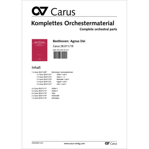 Agnus Dei - A flat major : based on the Adagio of the Piano Sonata No. 5