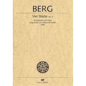 Vier Stücke für Klarinette und Klavier : für Klarinette und Orgel eingerichtet von Helmut Bornefeld