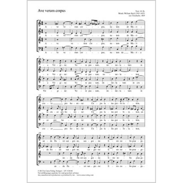 Ave verum corpus : C-Dur