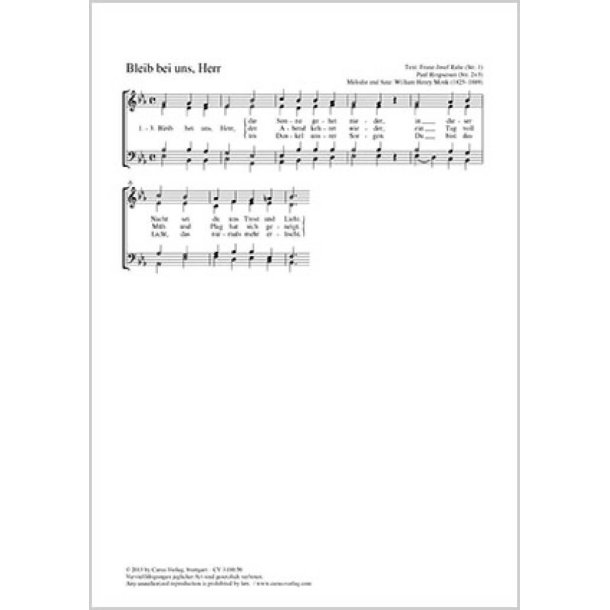 Bleib bei uns, Herr : Textfassung nach Rahe / Ringeisen