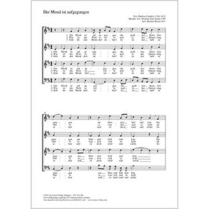 Der Mond ist aufgegangen : D-Dur