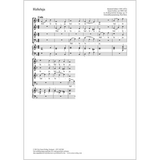 Halleluja : aus: Zw&ouml;lf geistliche Ges&auml;nge op. 13