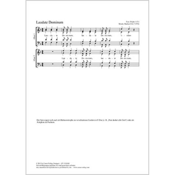 Laudate Dominum : F-Dur