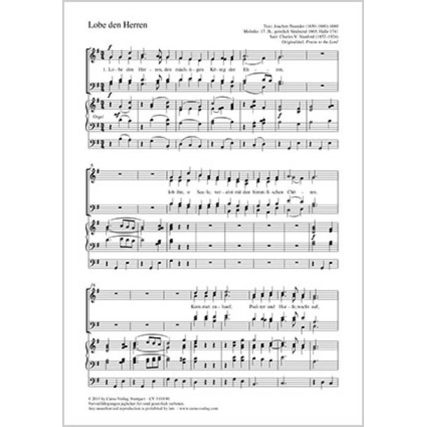 Lobe den Herren : G-Dur