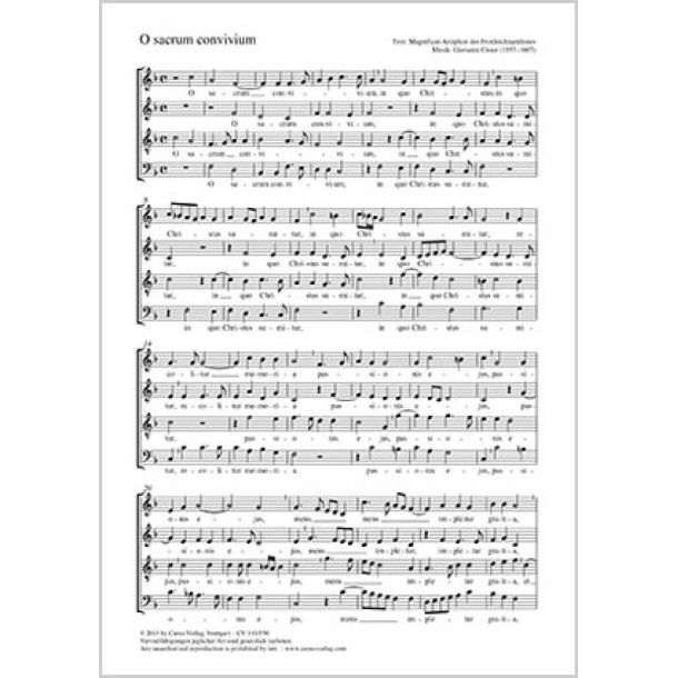 O sacrum convivium : F-Dur